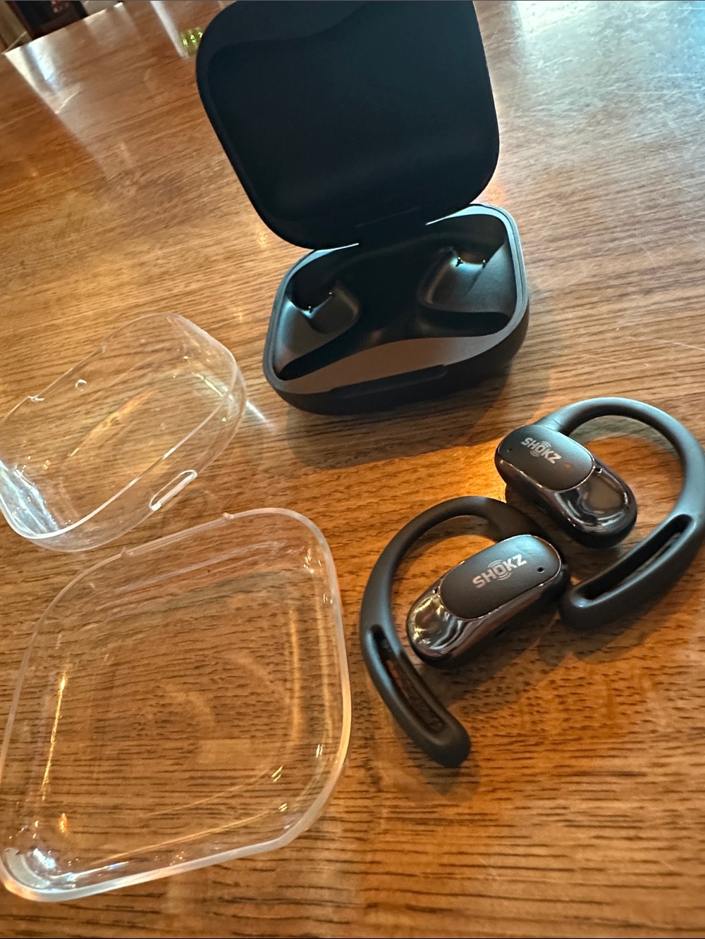 Shokz OpenFit Air Open-Ear Wireless Earbuds Black Lightweight Sporty